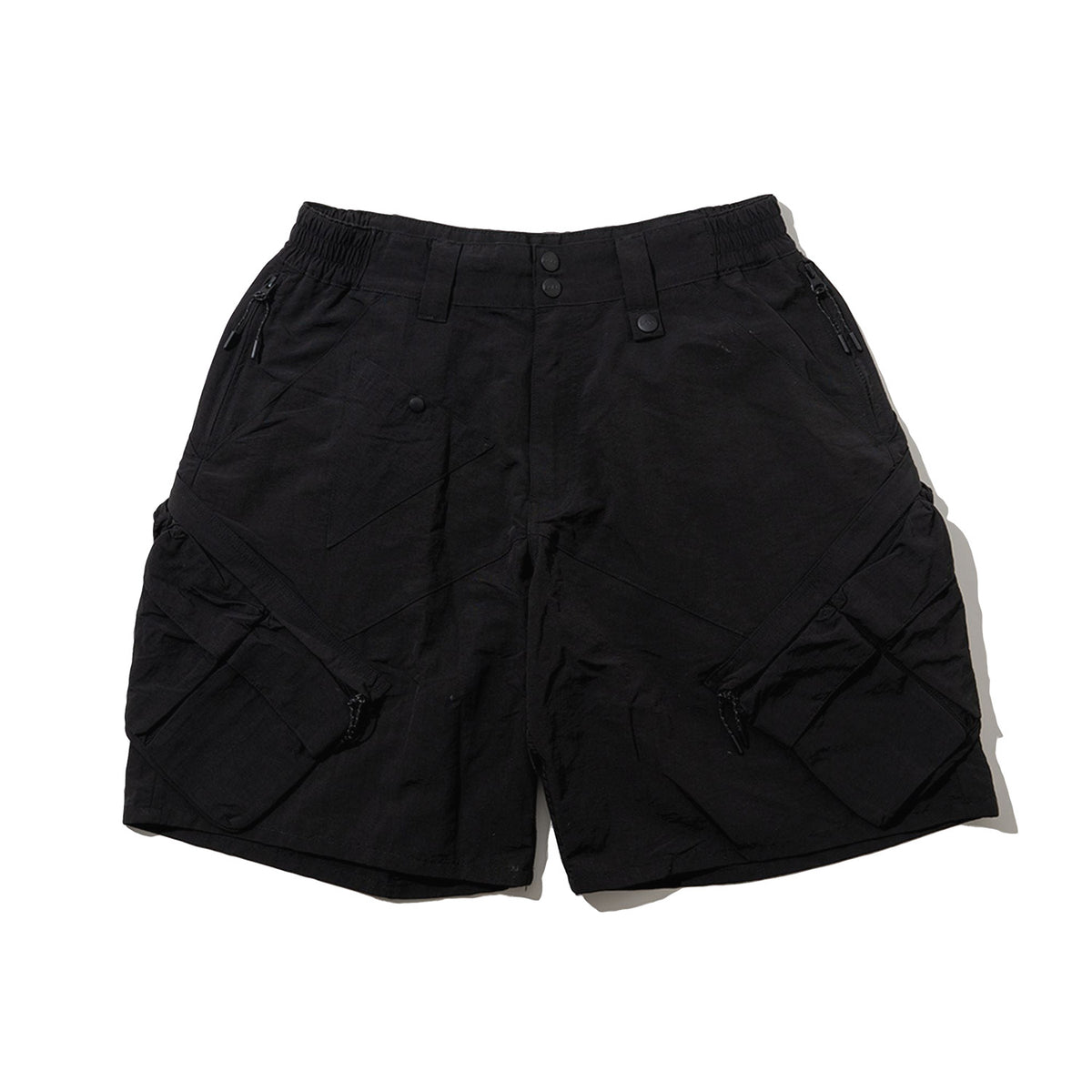 Lakh Multi Pockets Detached Cargo Shorts Black Main image