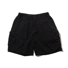 Lakh Multi Pockets Detached Cargo Shorts Black