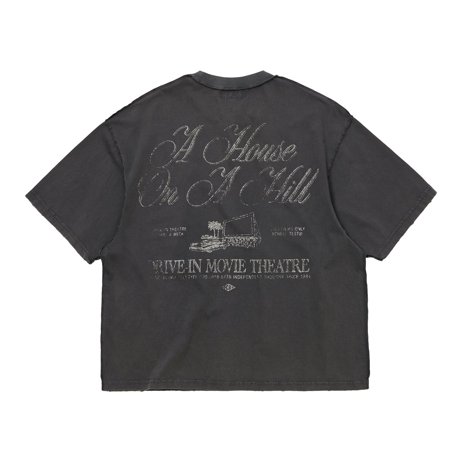 SCRT Theatre Cropped T-Shirt Washed Black Secondary image