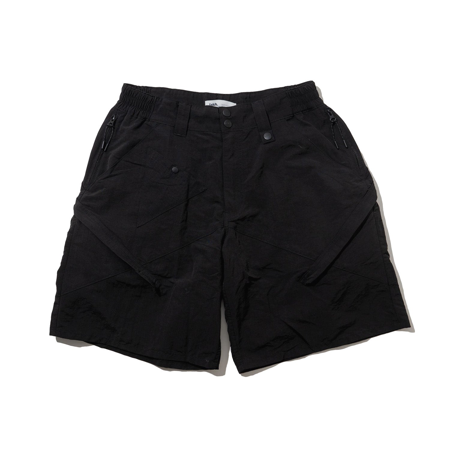 Lakh Multi Pockets Detached Cargo Shorts Black Secondary image