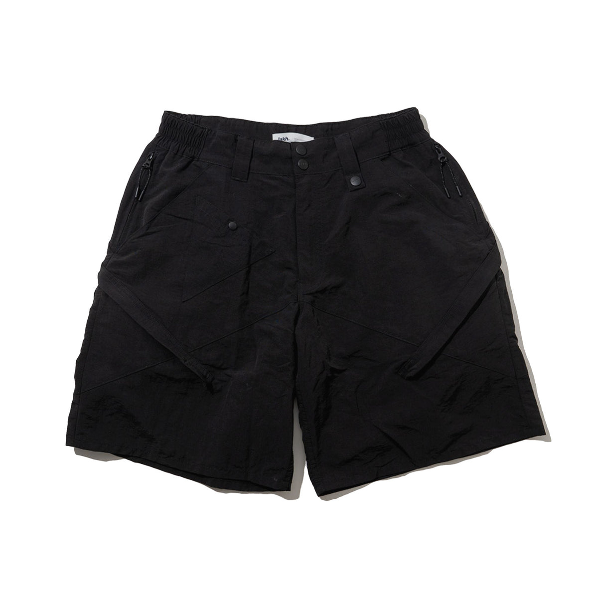 Lakh Multi Pockets Detached Cargo Shorts Black