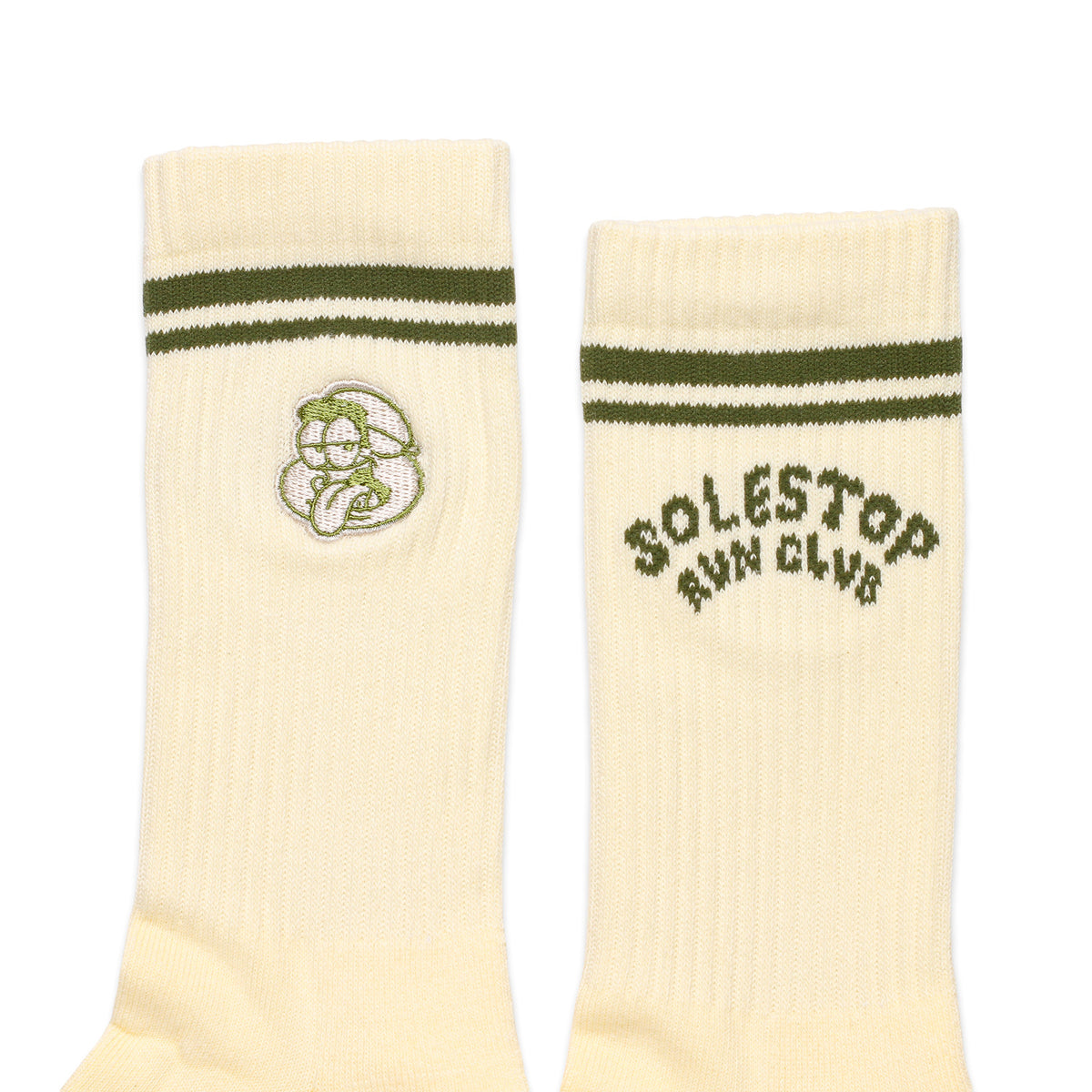 Solestop Run Club Logo Sock Cream