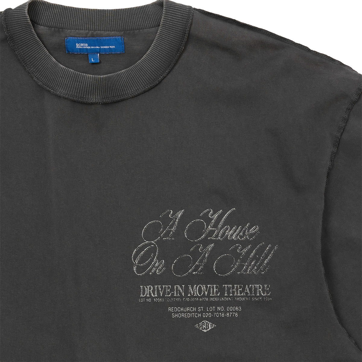 SCRT Theatre Cropped T-Shirt Washed Black