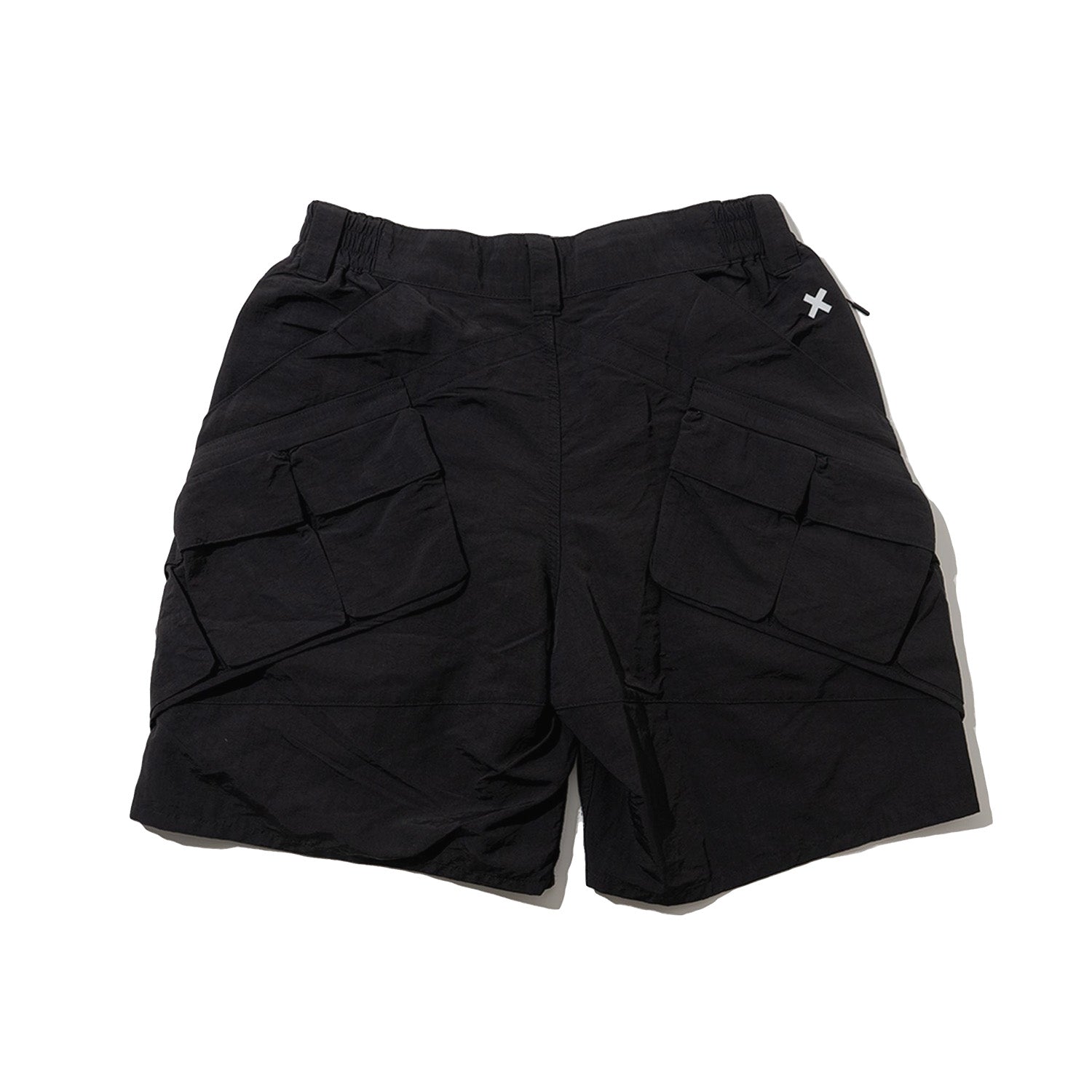 Lakh Multi Pockets Detached Cargo Shorts Black