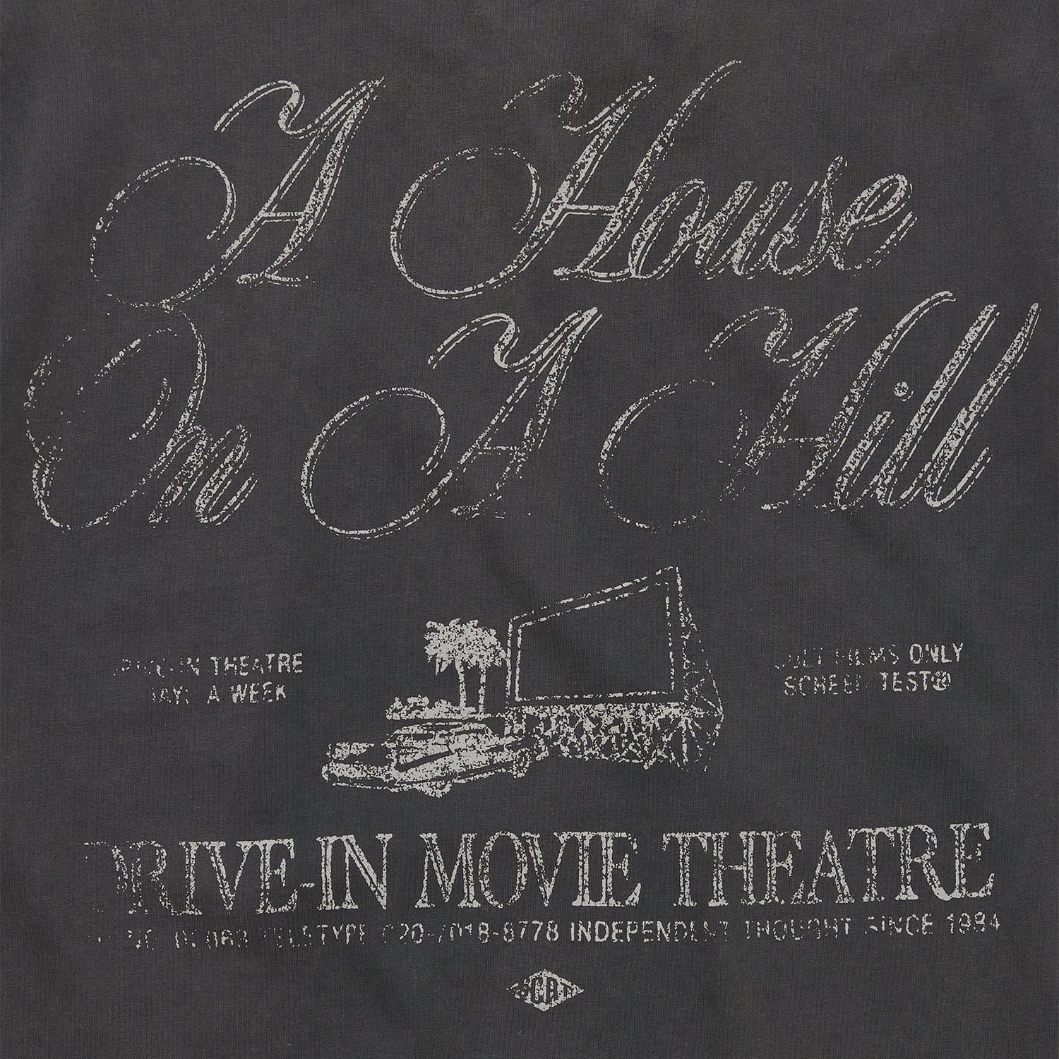SCRT Theatre Cropped T-Shirt Washed Black