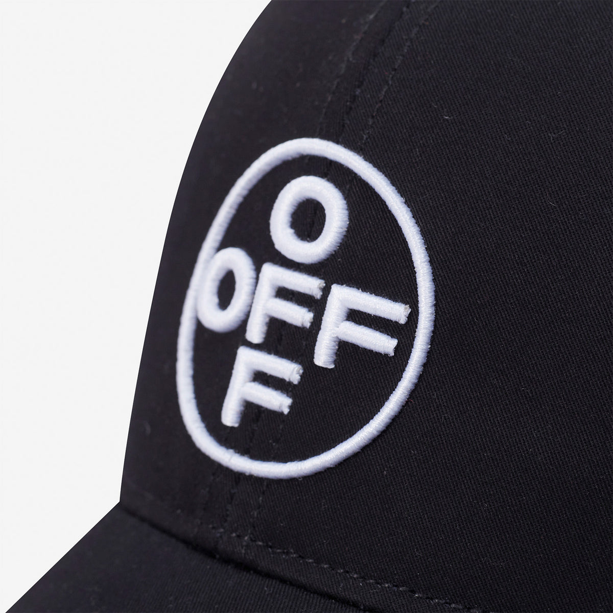 L/AB Off Embroidered Curved Brim Twill Cap Black