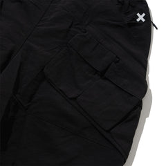 Lakh Multi Pockets Detached Cargo Shorts Black