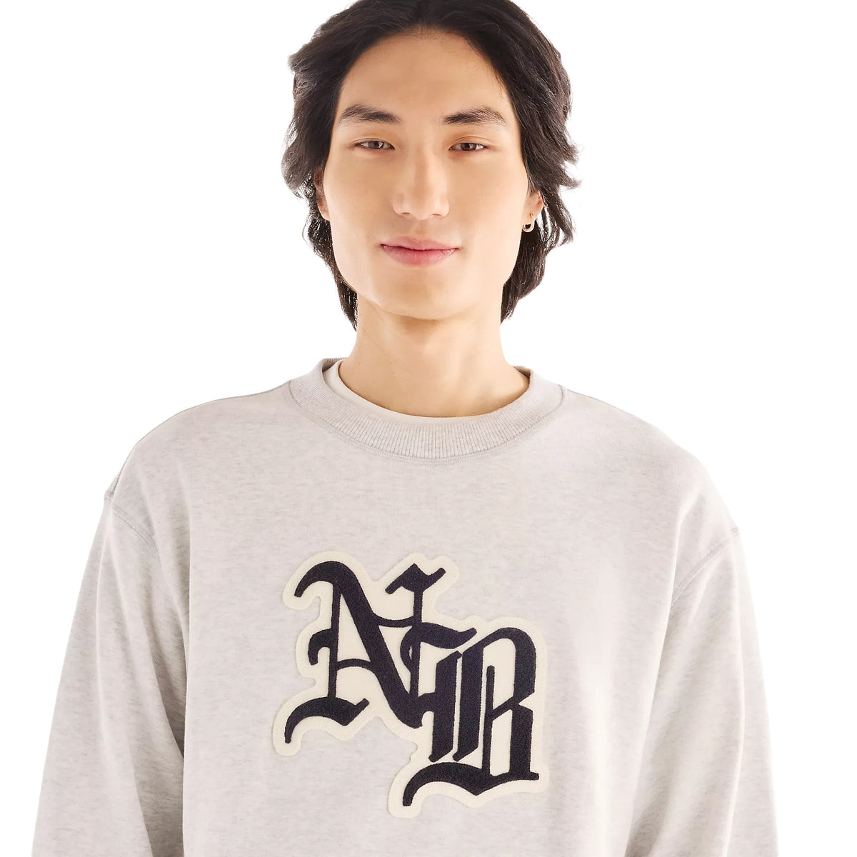 New Balance Varsity Old English Crew Ash Heather
