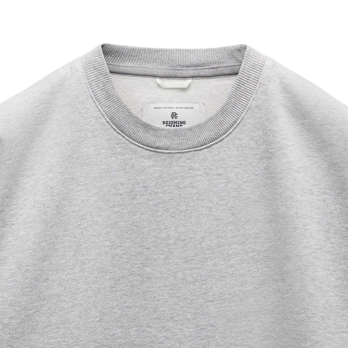 Reigning Champ Brushed Fleece '97 Relaxed Crewneck Heather Grey