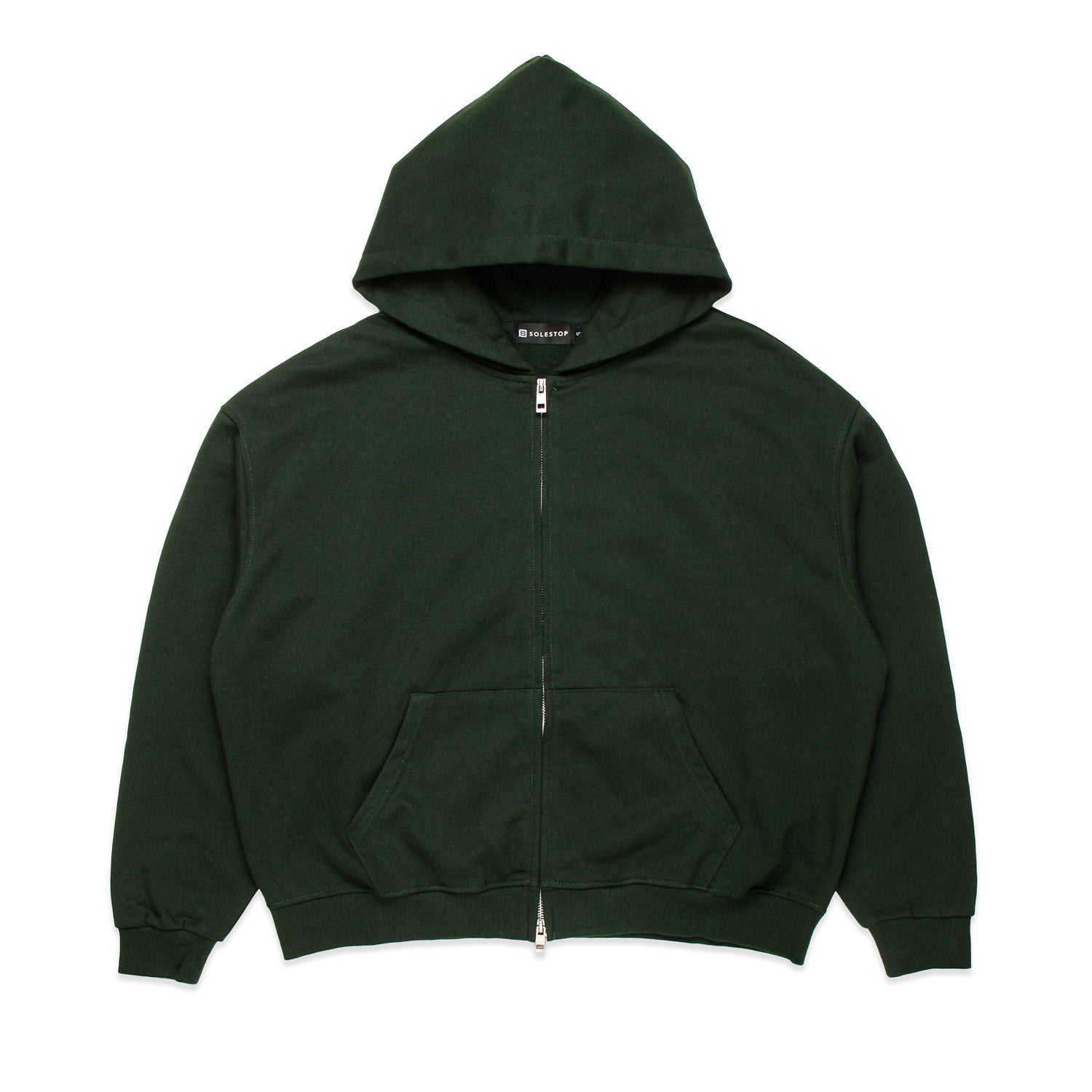 Solestop Run Club Script Overlay Up Hoodie Dark Green Secondary image