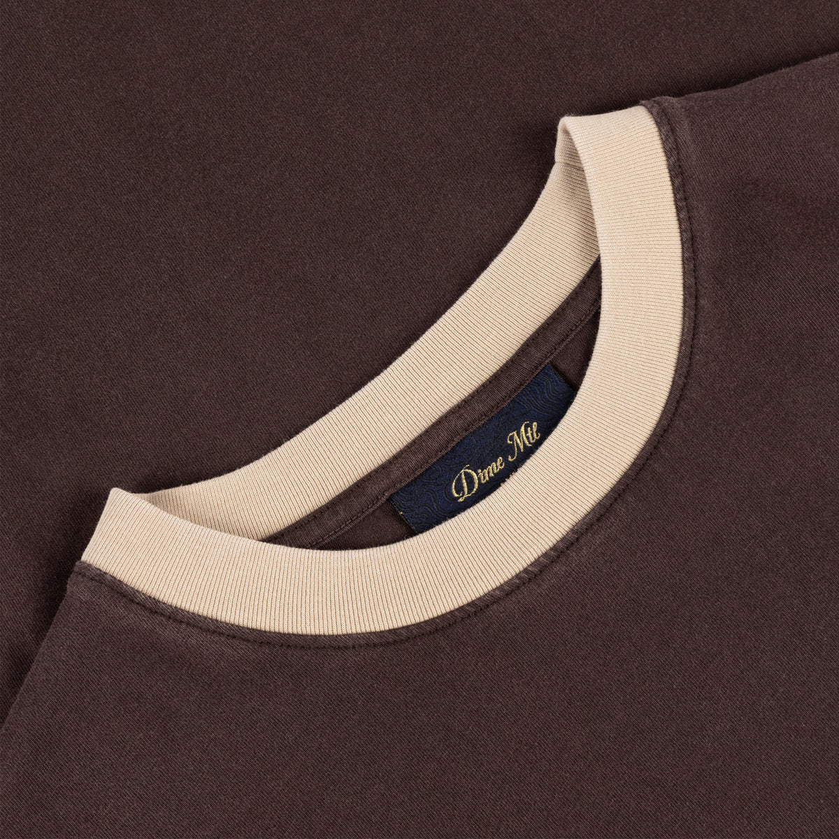 Dime Space Ringer T-Shirt Brown