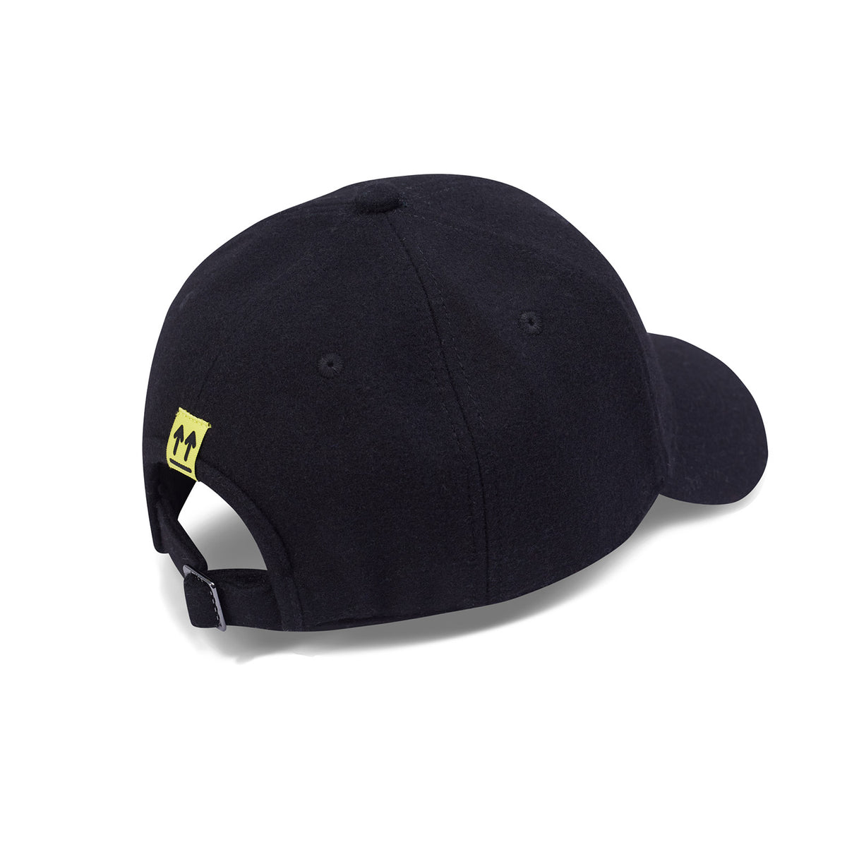 L/AB c/o Off-White Stacked Diags Embroidered Curved Brim Wool Cap Black