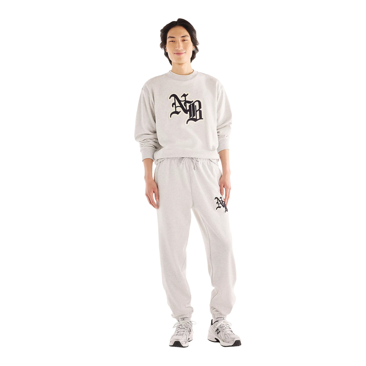 New Balance Varsity Old English Crew Ash Heather