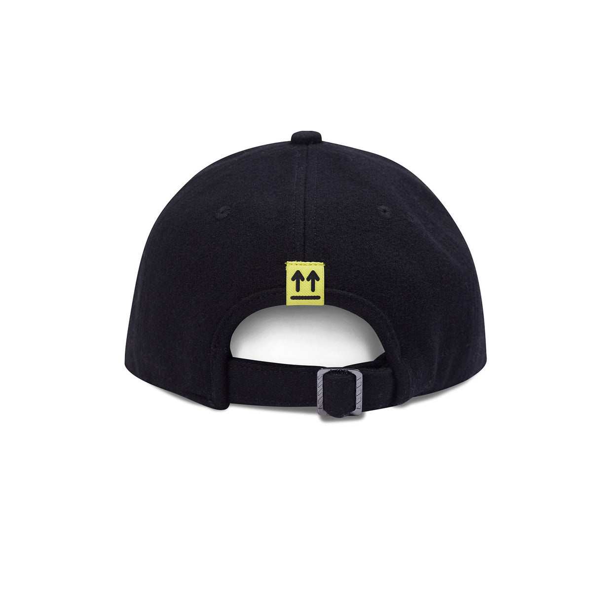 L/AB c/o Off-White Stacked Diags Embroidered Curved Brim Wool Cap Black