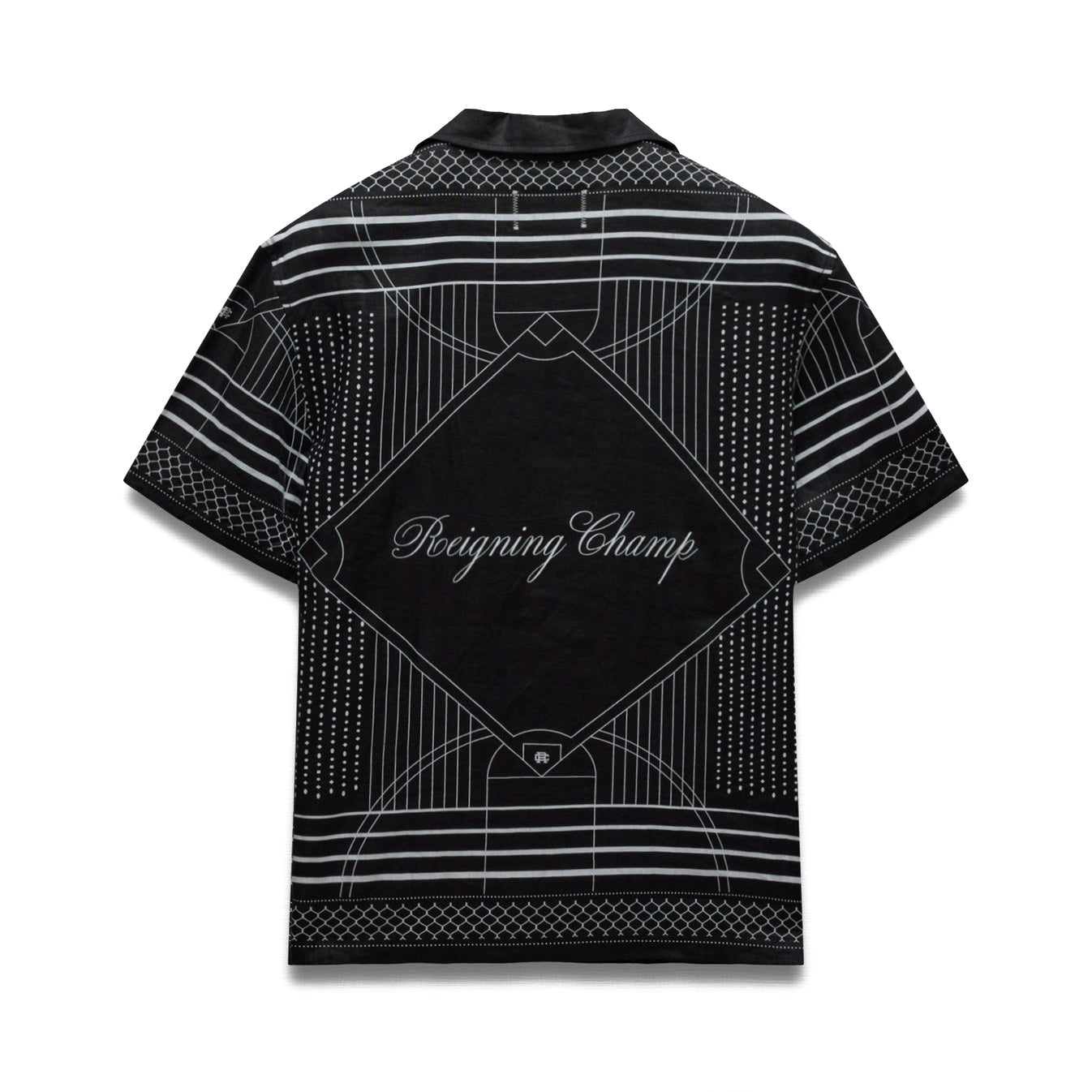 Reigning Champ Linen Arena Relaxed Camp Shirt Black White Secondary image
