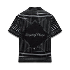 Reigning Champ Linen Arena Relaxed Camp Shirt Black White
