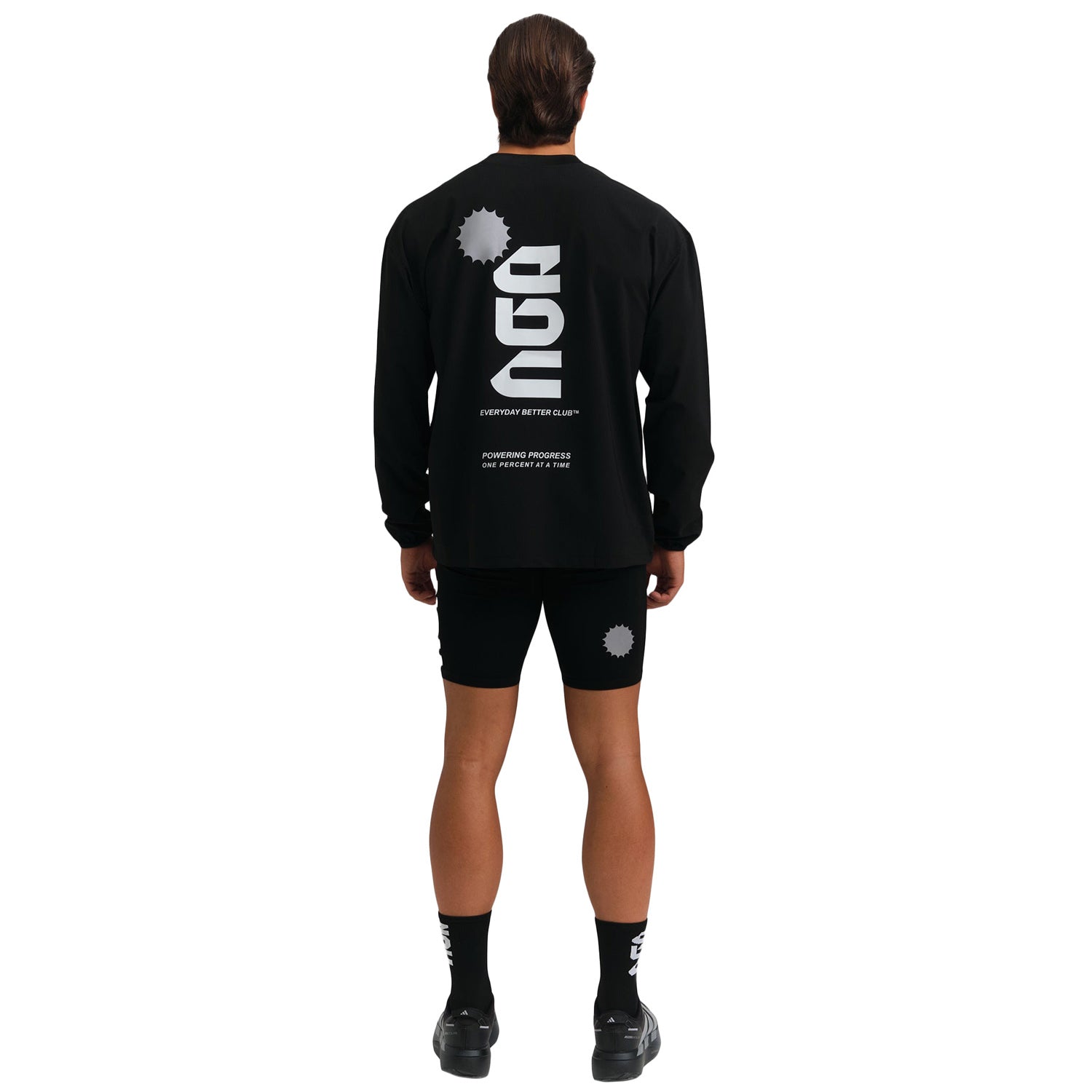 Everyday Better Club Performance Core Longsleeve Black White