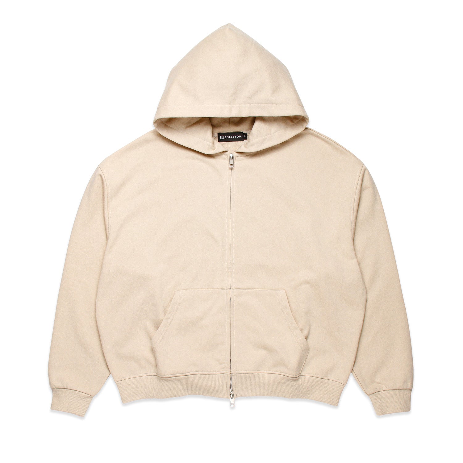 Solestop Run Club Zig-Zag Everywhere Zip Up Hoodie Apricot Secondary image