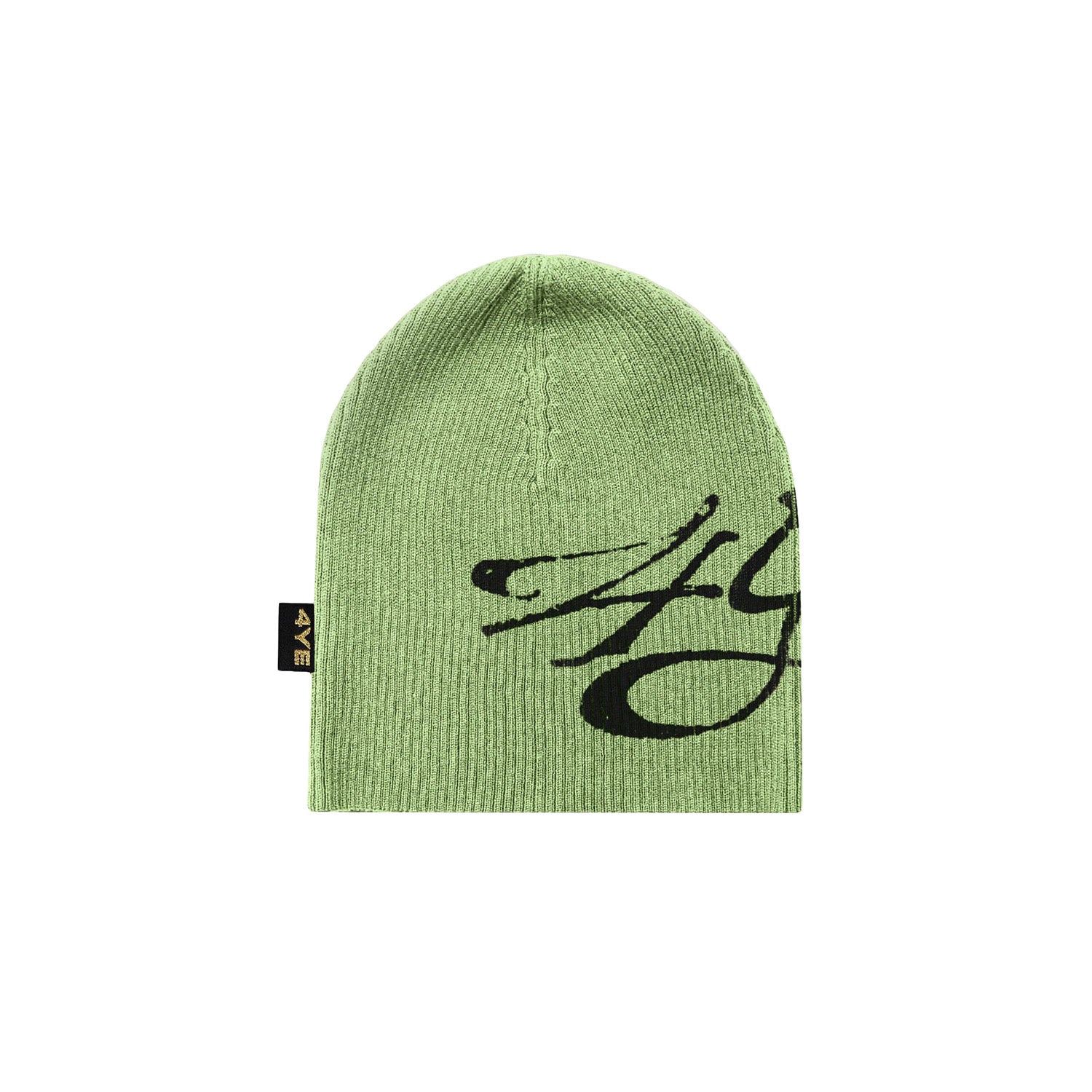 4YE Signature Ribbed Beanie - Green/Black