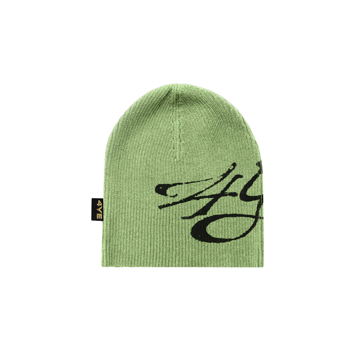 4YE Signature Ribbed Beanie - Green/Black