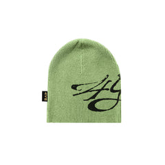 4YE Signature Ribbed Beanie - Green/Black