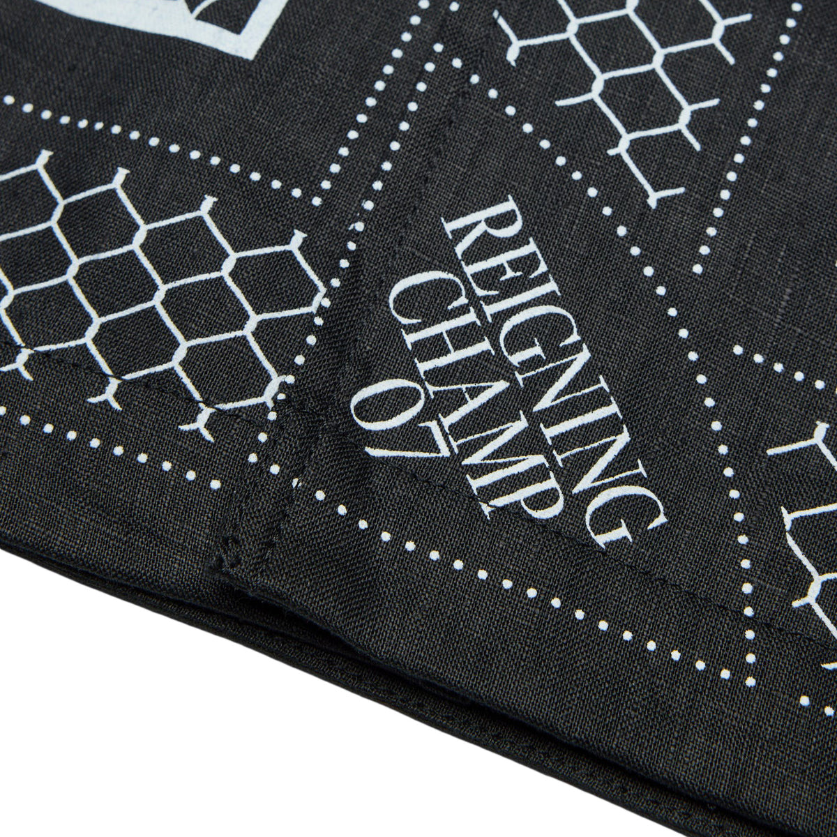 Reigning Champ Linen Arena Relaxed Camp Shirt Black White