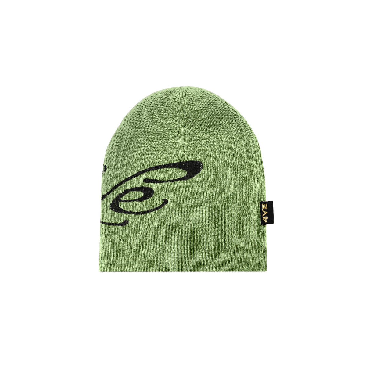 4YE Signature Ribbed Beanie - Green/Black