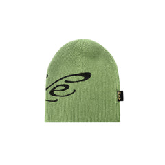 4YE Signature Ribbed Beanie - Green/Black
