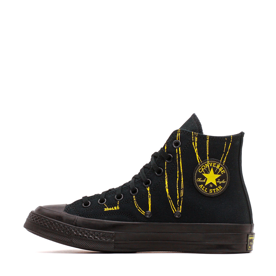 Converse x EDGLRD Men Chuck 70 Hi Black Yellow A20013C-001 Secondary image