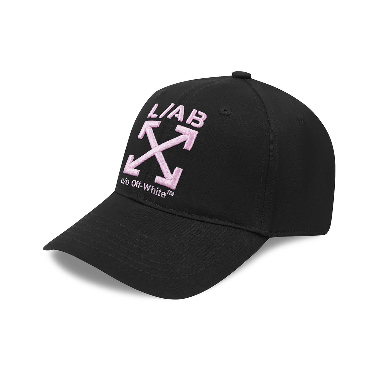 L/AB c/o Off-White Clamp Arrows Curved Brim Twill Cap Black/Pink Main image