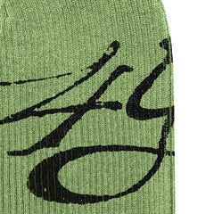 4YE Signature Ribbed Beanie - Green/Black
