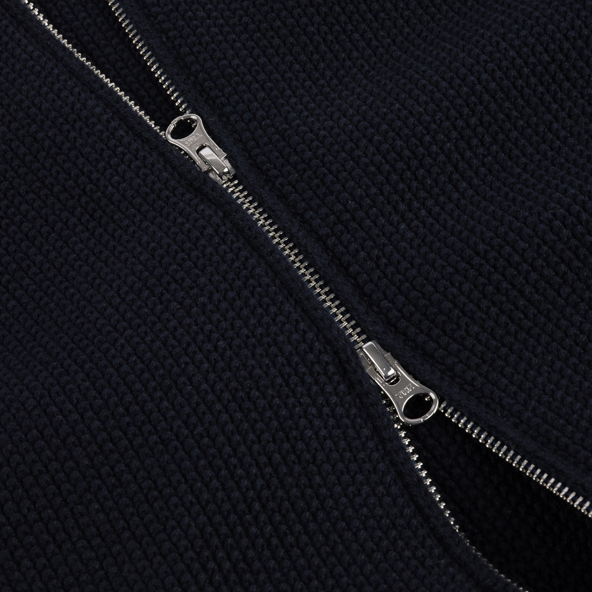 Dime Knitted Pique Zip Sweater Dark Navy