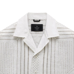Reigning Champ Linen Arena Relaxed Camp Shirt White Concrete