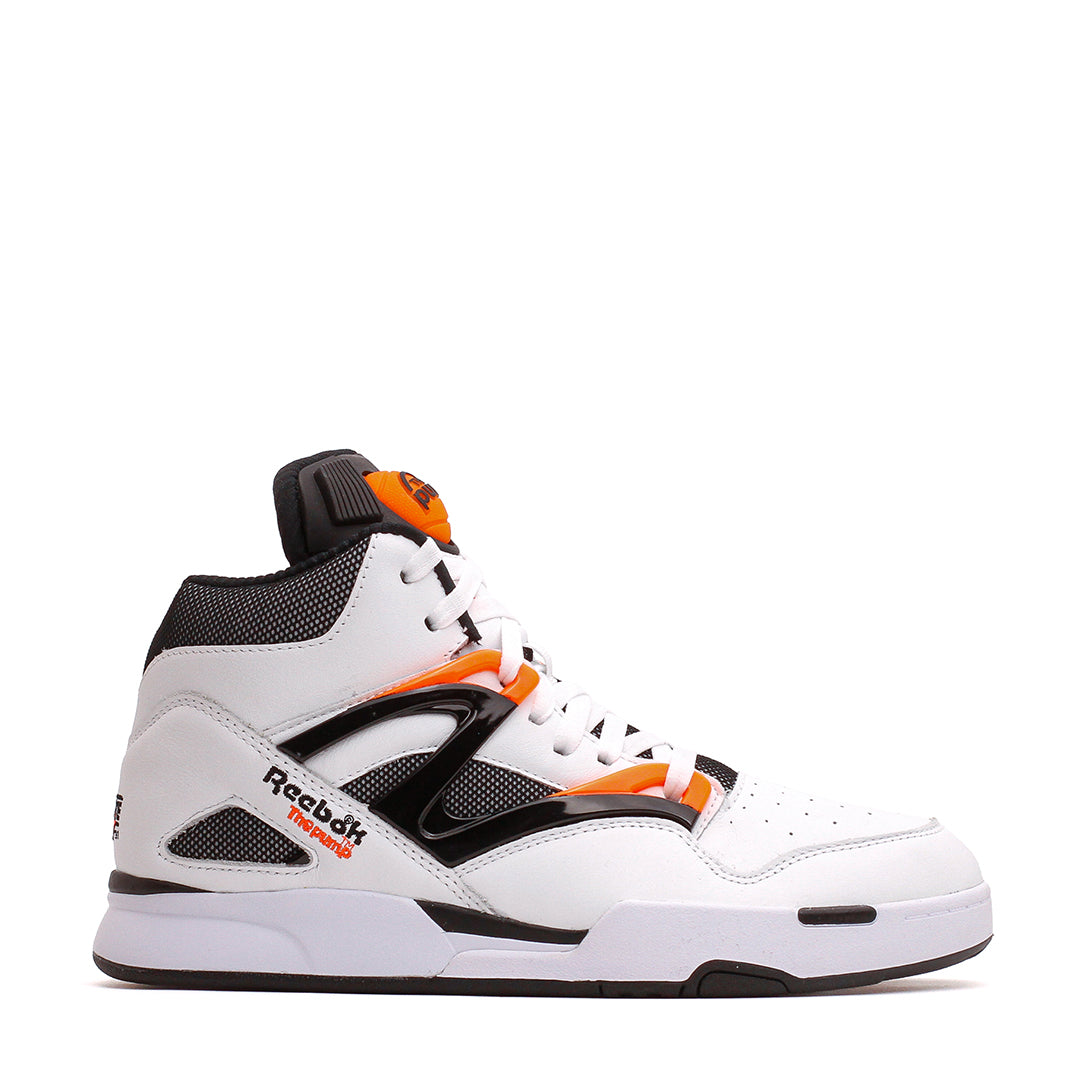 Reebok Basketball Men Pump Omni Zone II White Black Wild Orange 100252506