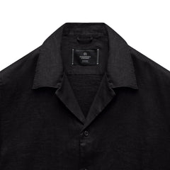 Reigning Champ Linen Retreat Standard Camp Shirt Black