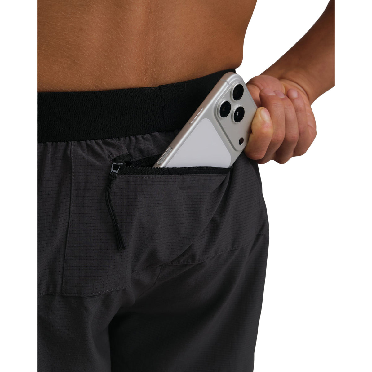Everyday Better Club Performance Shorts 5" Grey White