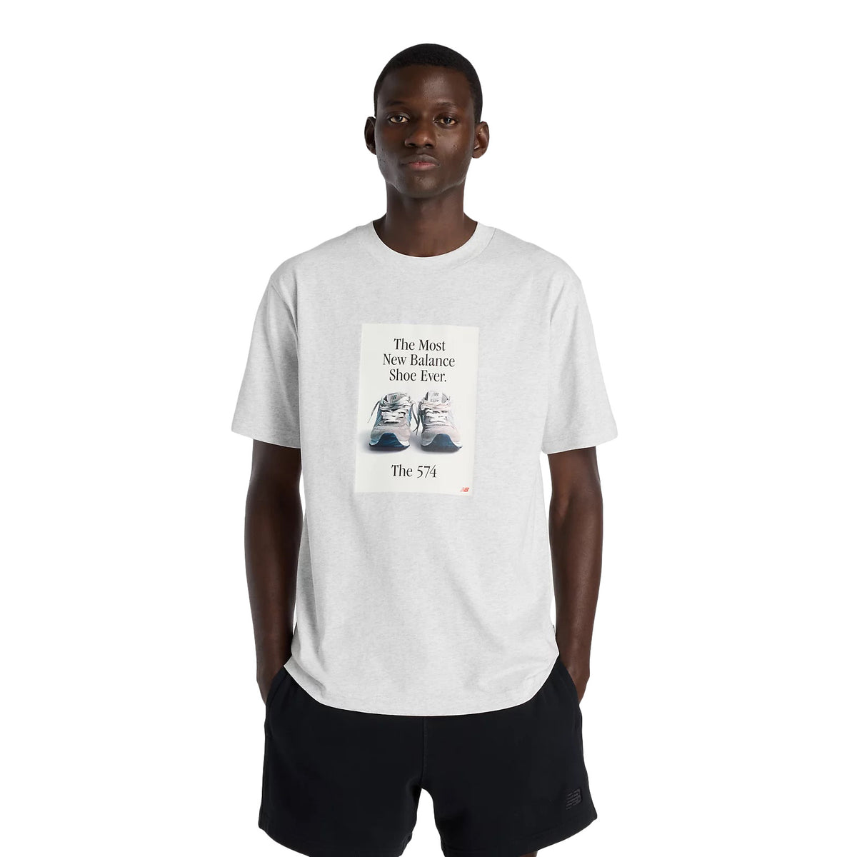 New Balance 574 Ad T-Shirt Ash Heather