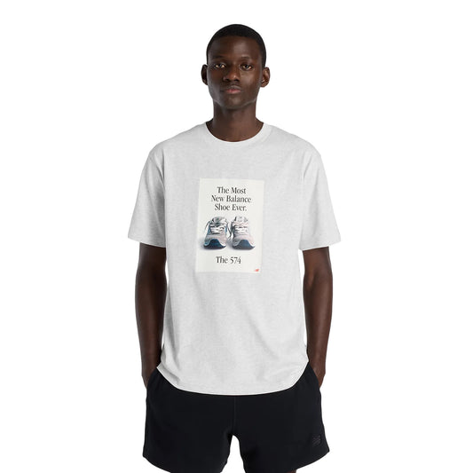 New Balance 574 Ad T-Shirt Ash Heather