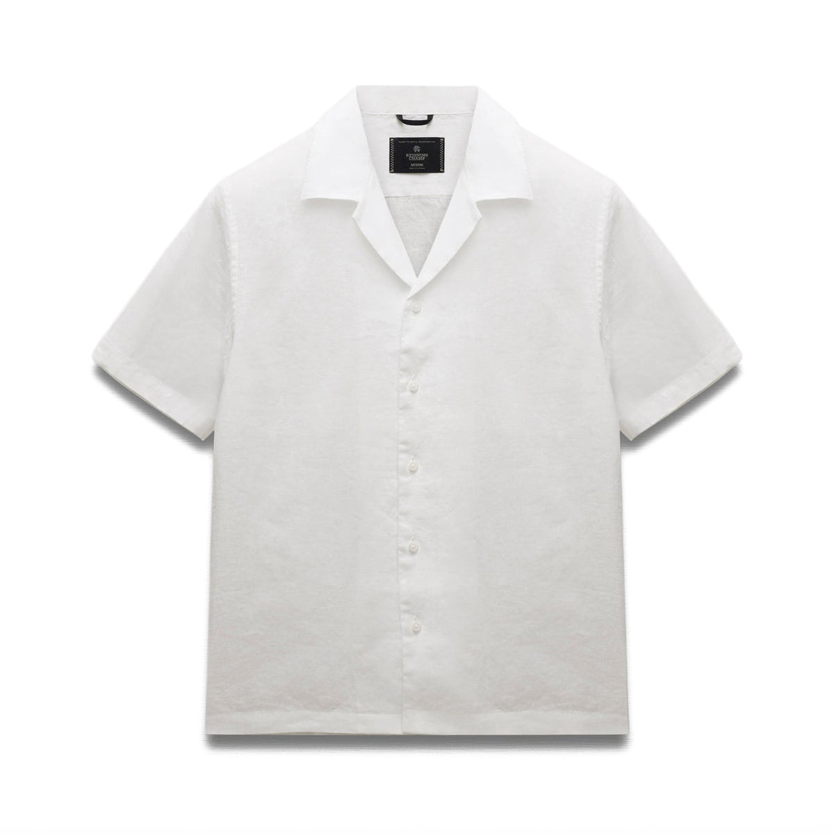 Reigning Champ Linen Retreat Standard Camp Shirt White