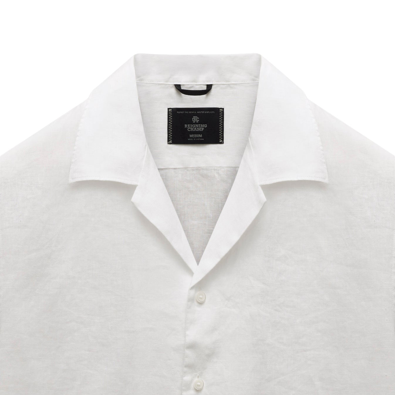 Reigning Champ Linen Retreat Standard Camp Shirt White Secondary image