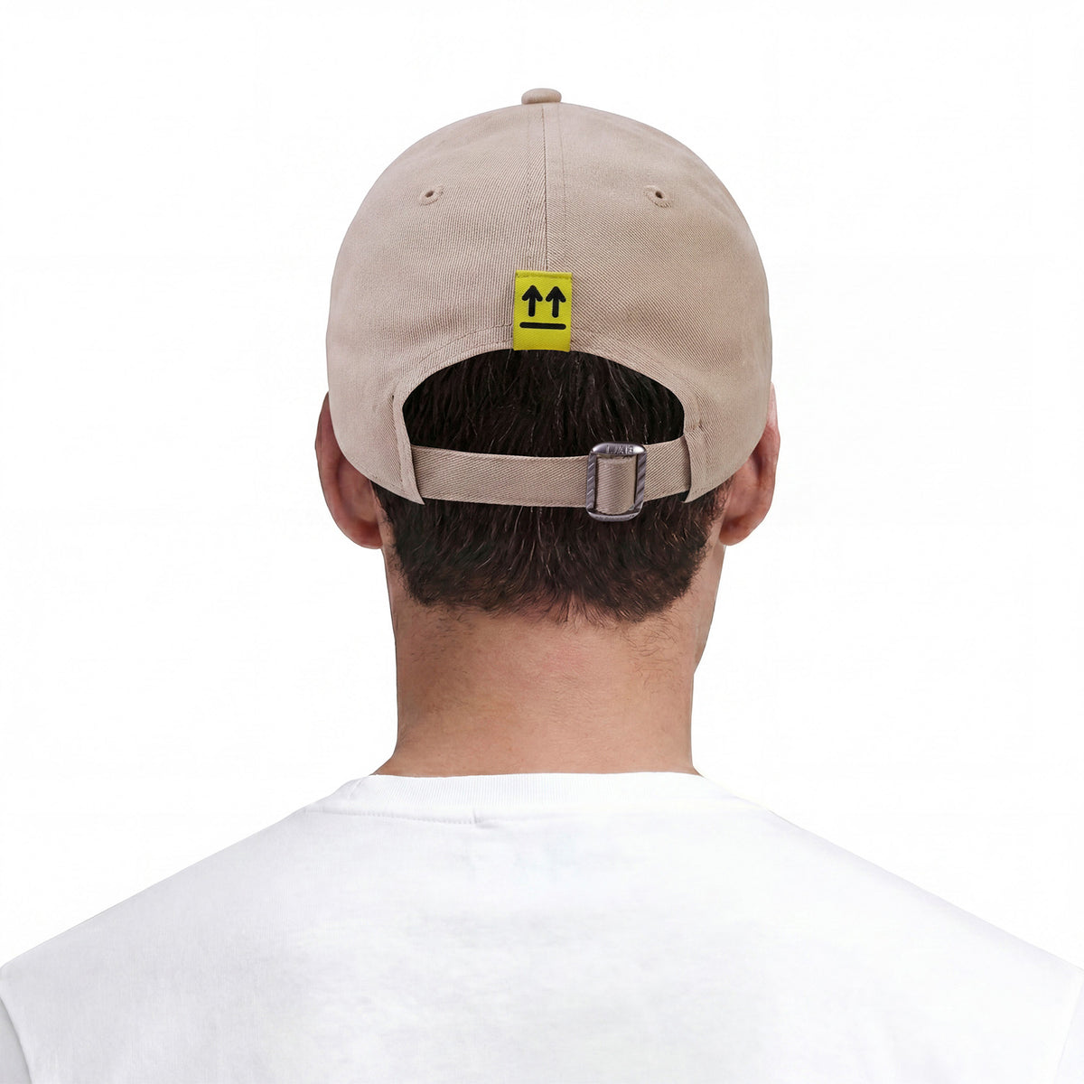 L/AB c/o Off-White Clamp Arrows Curved Brim Twill Cap Sesame