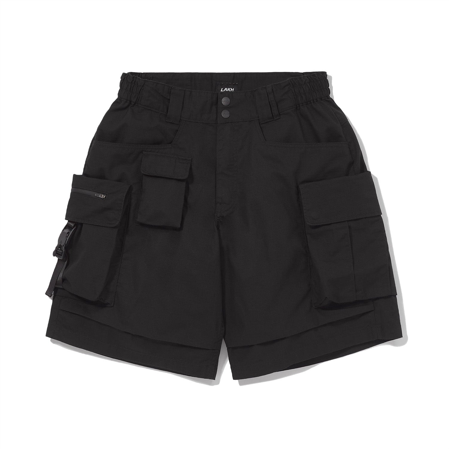 Lakh Ten Pockets Cargo Shorts PR Black Main image