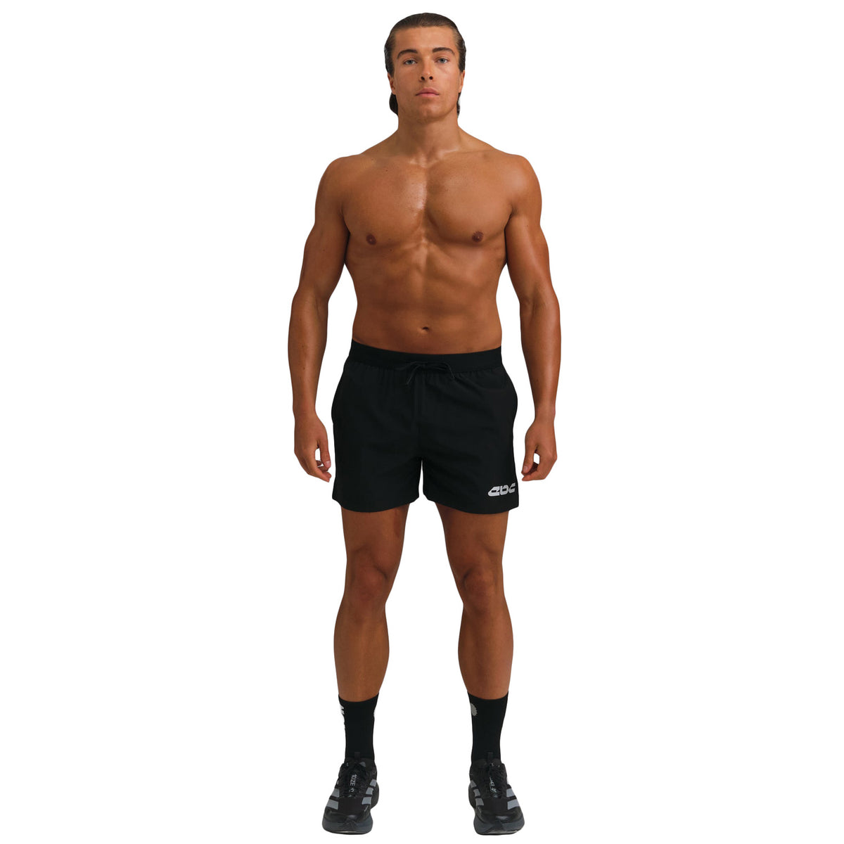 Everyday Better Club Performance Short 5 Inch Black White Main image