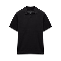 Reigning Champ Cotton Linen Victor Polo Black