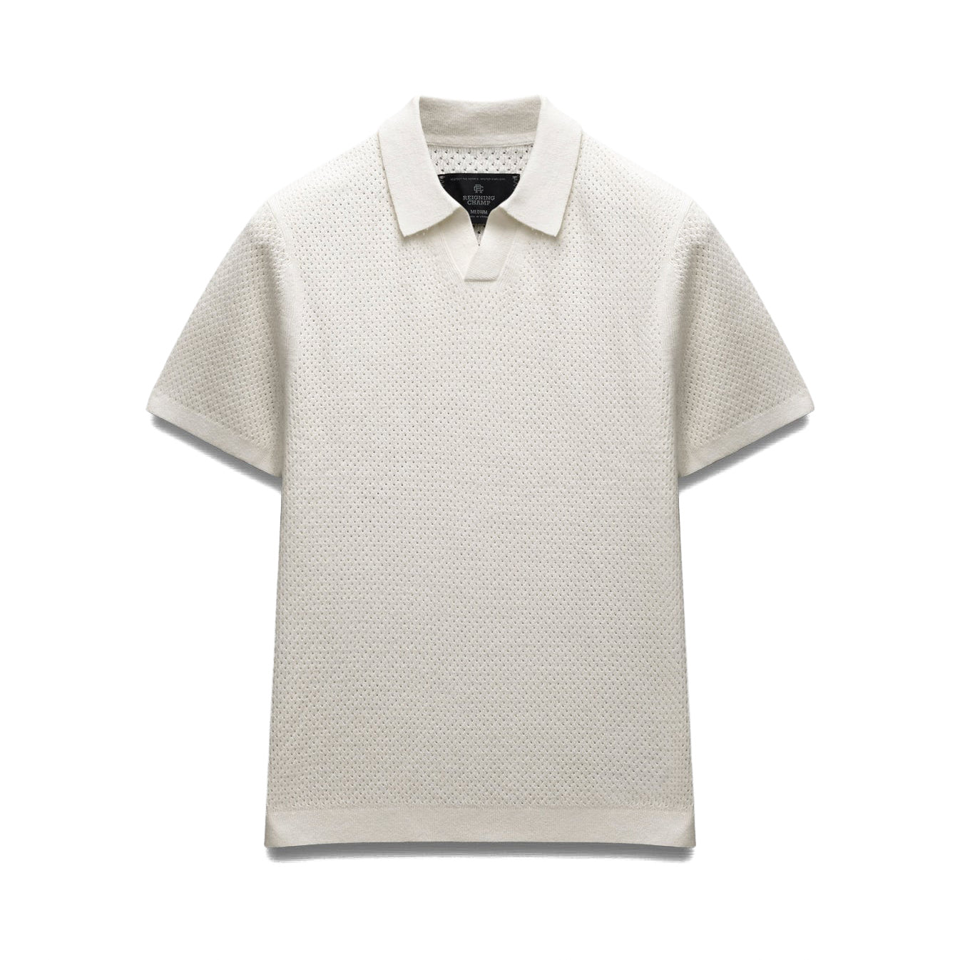 Reigning Champ Cotton Linen Victor Polo Ivory Main image