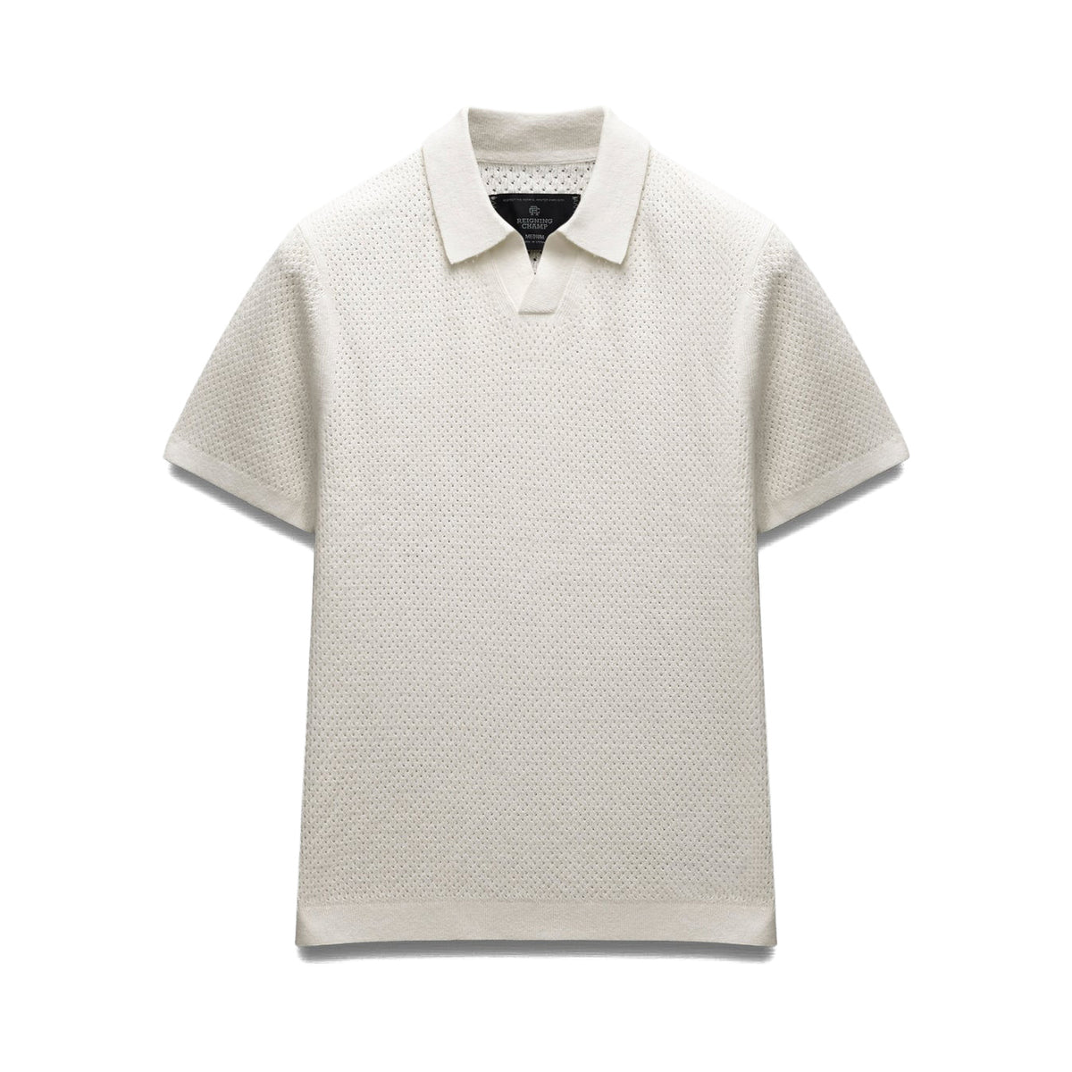Reigning Champ Cotton Linen Victor Polo Ivory