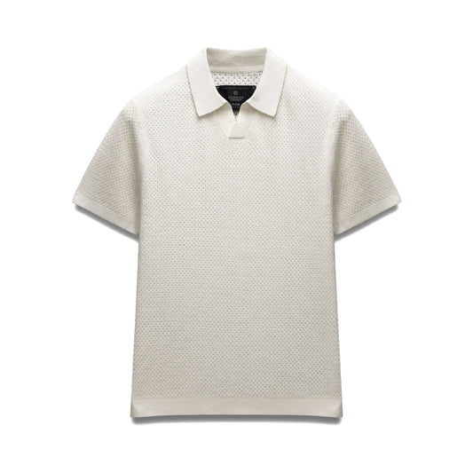 Reigning Champ Cotton Linen Victor Polo Ivory