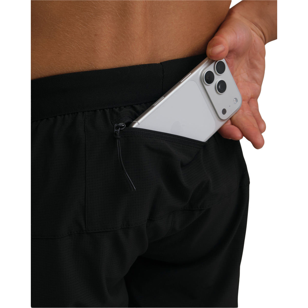 Everyday Better Club Performance Short 5 Inch Black White