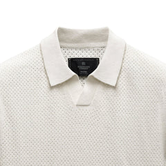 Reigning Champ Cotton Linen Victor Polo Ivory