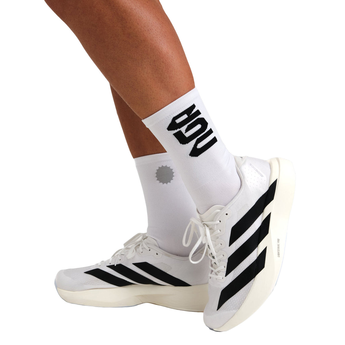 Everyday Better Club Performance Crew Socks White Black